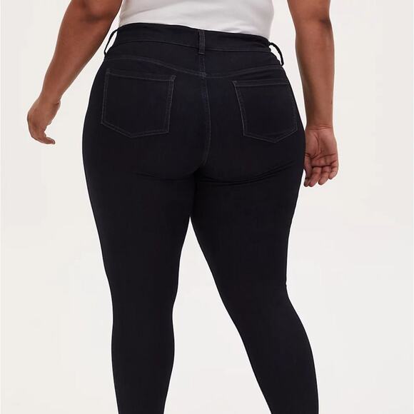Torrid Jeggings Black Size 16XS Plus Size Button-Fly Super Skinny Stretch Short - Picture 3 of 13